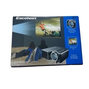 Excelvan Entertainment Mini Projector HD LED LCD Image System Built-in Speakers